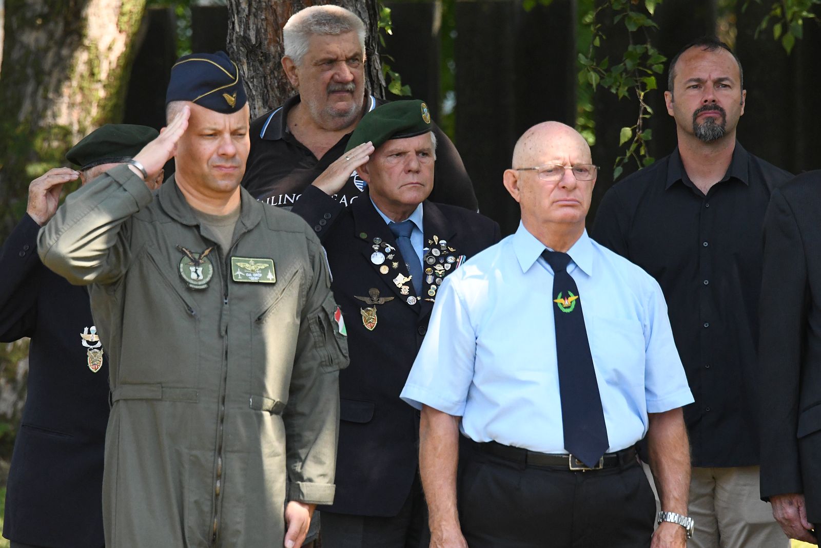 Megemlékezés a Repülős és Ejtőernyős Emlékműnél